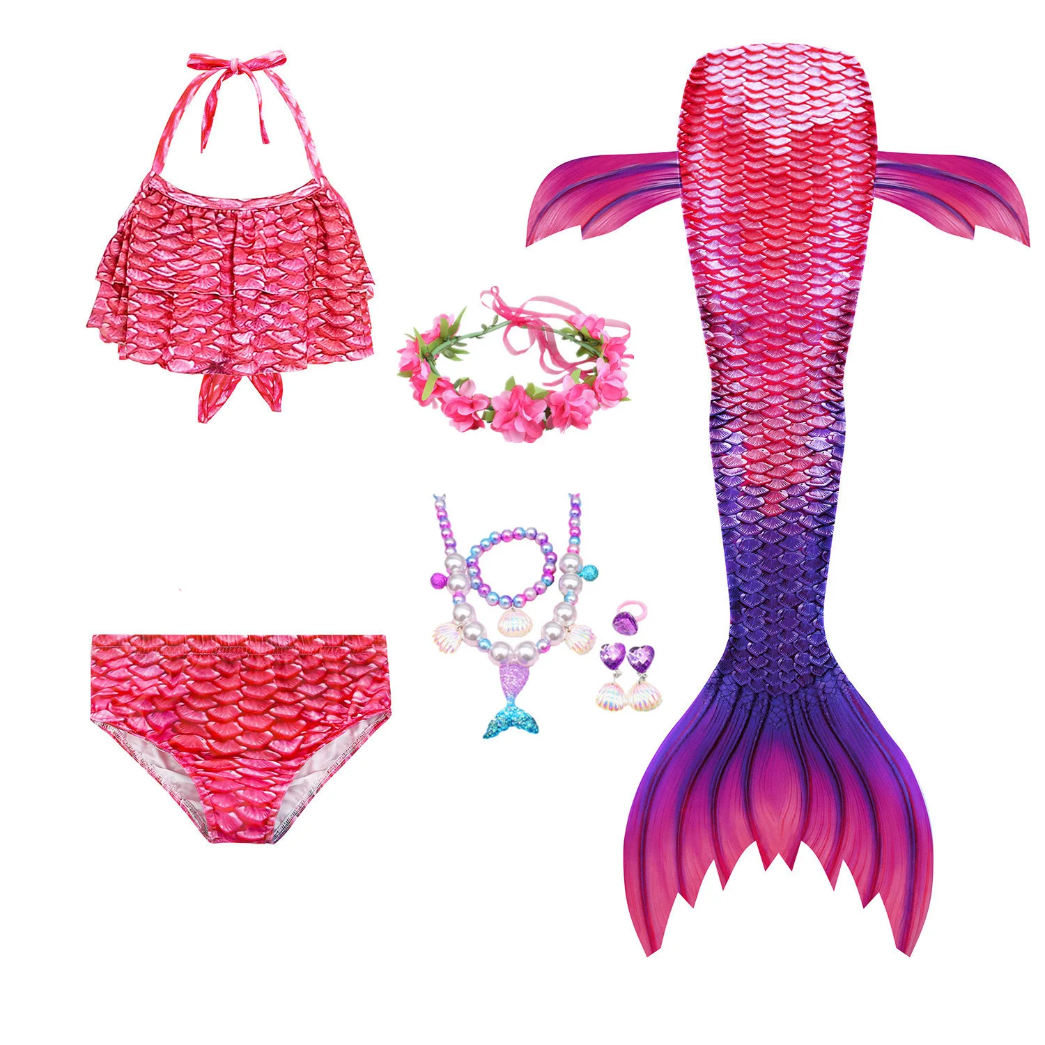 Детский костюм-бикини Русалочки для девочек От 3 до 12 лет | Тематическая одежда и