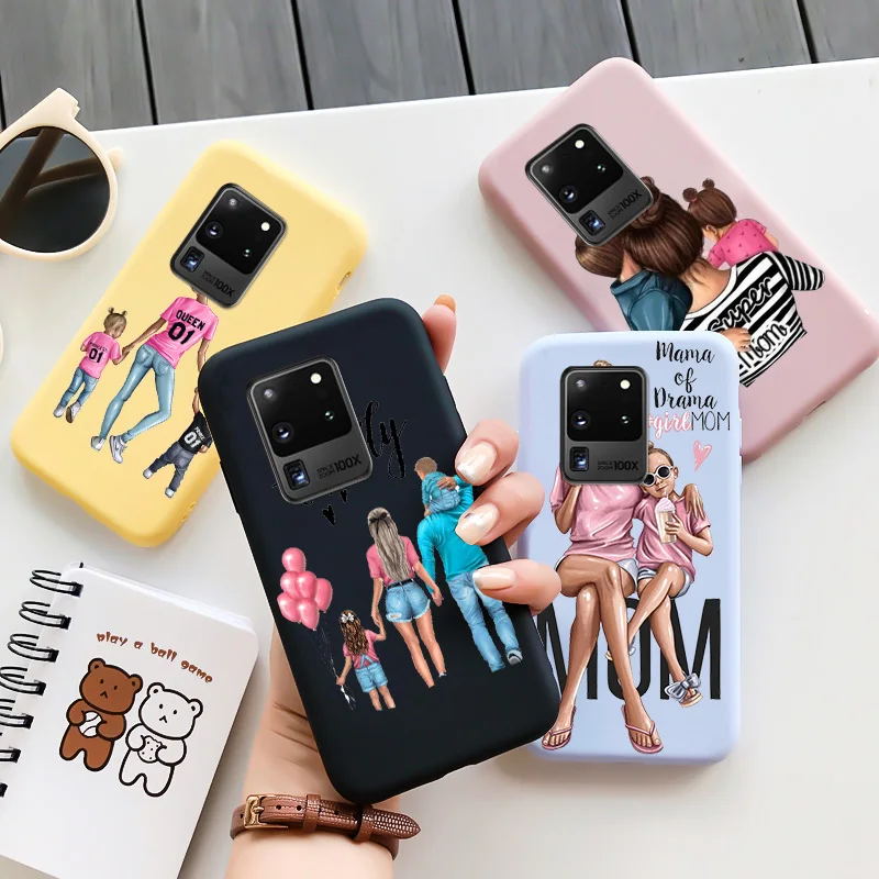 

Family Girl TPU Soft Shell For Samsung Galaxy S20 S20Pro S20 Ulatra 4G 5G Case Silicone Edging Personality Tide Case For Samsung