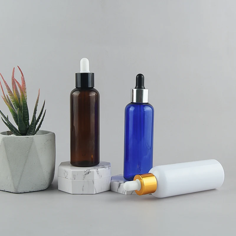 Бутылка для эфирного масла домашнего животного 100 мл с гальванизированной