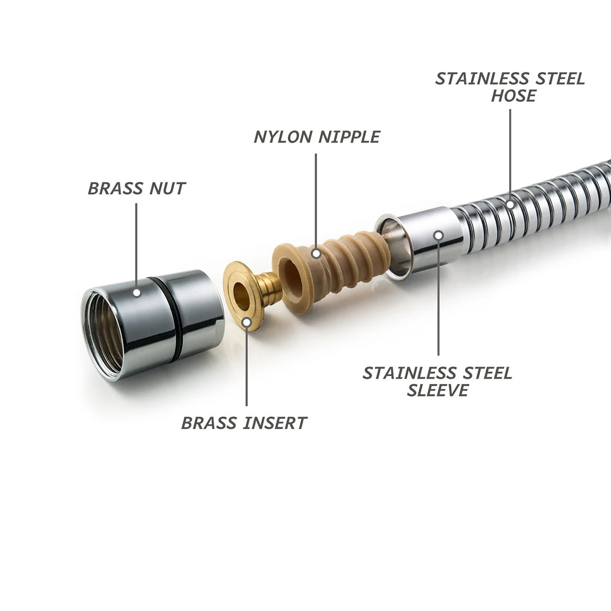 

5 Modes Rainfall Shower Head High Pressure Shower Head 3-Way Water Diverter Stainless Steel Hose Set Handheld Showerhead Nozzle