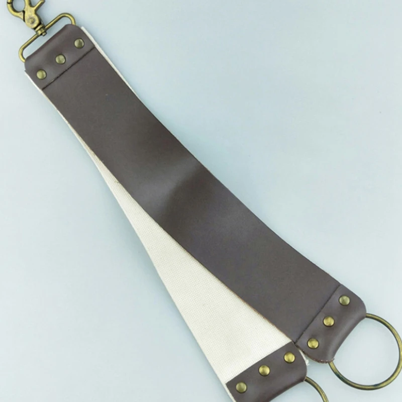 

Leather Razor Strop Canvas Leather Sharpening Shaving Strop for Barber Straight Razor Fold Knife
