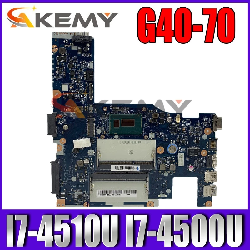 

For Lenovo Thankpad G40-70 Laptop Motherboard UMA CPU I7-4510U I7-4500U NM-A272 FRU 5B20G36672 5B20G36697 90006489