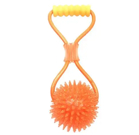 orange Игрушка на присоске, игрушка для укуса собак, игрушка для домашних животных, игрушка с тросом, интерактивная игрушка для чистки зубов, молярная игрушка для укуса, жевательная игрушка для маленьких собак, щенков - Цвет: orange