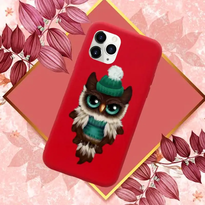 

Animal Owl art cool cute Phone Case Candy Color for iPhone 11 12 mini pro XS MAX 8 7 6 6S Plus X SE 2020 XR
