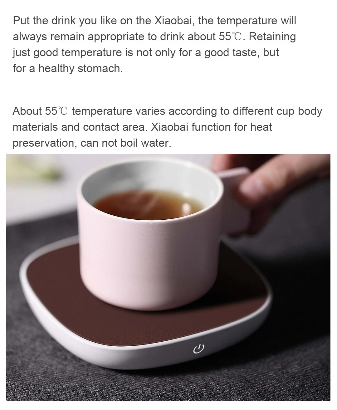 Xiaomi SANJIE чашка подогреватель сиденья изоляции подставка электрическая плита 55℃ постоянная температура для кофе чашка чай молоко вода