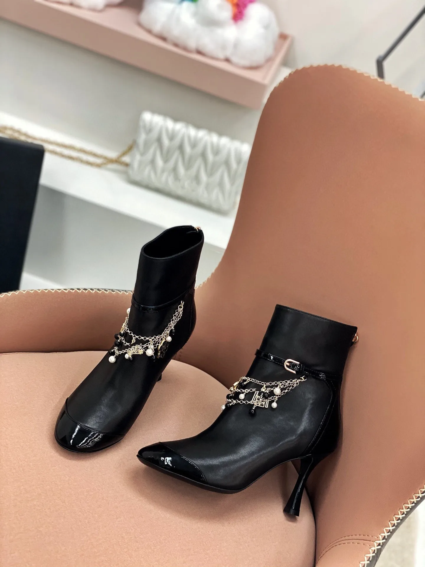 

Ollymurs Women's Autumn and winter new Female High Thin Heels Boots Genuine leather Ankle boots Fashion Round toe women