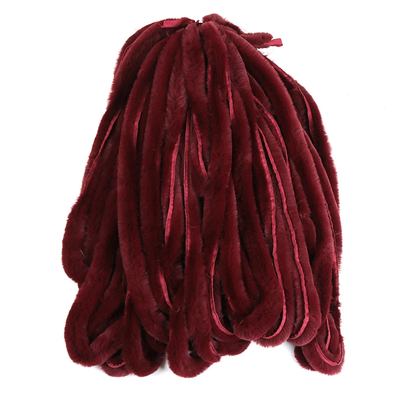 Лента из искусственного кроличьего меха 1 м лента сделай сам для шитья одежды