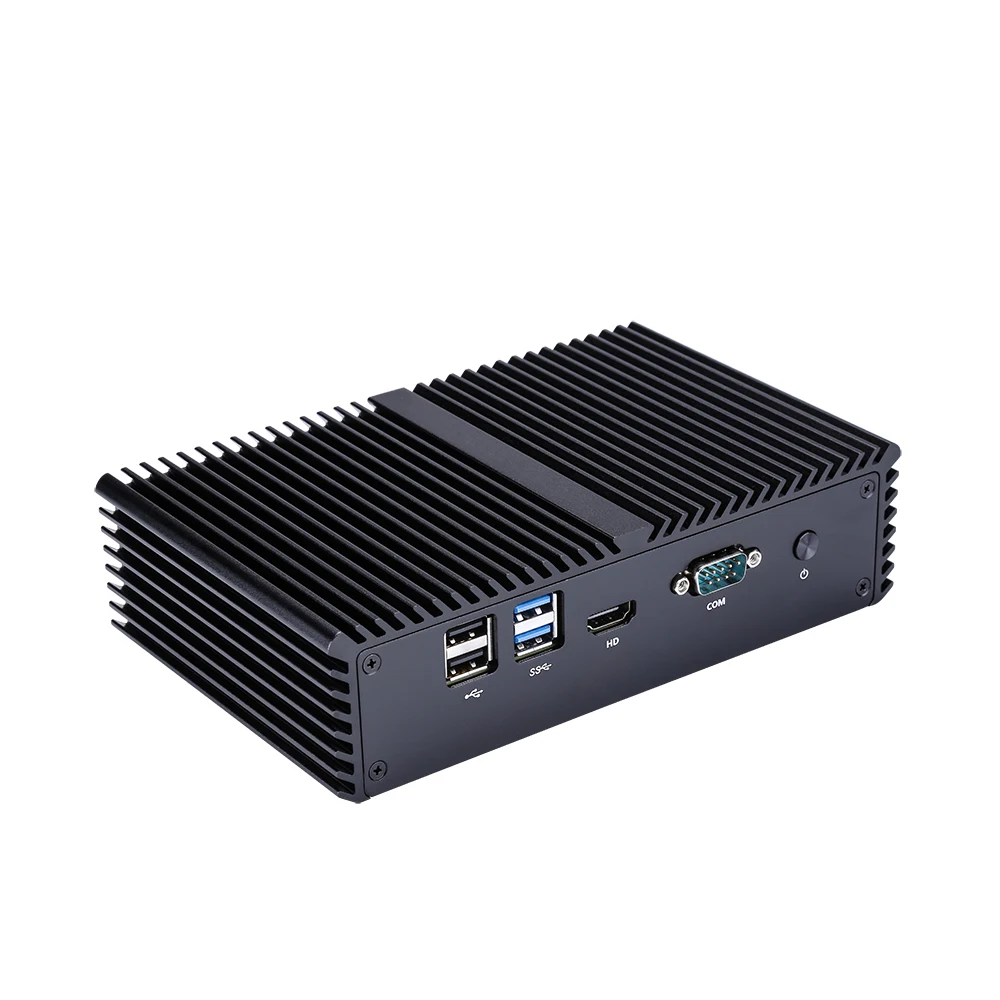 QOTOM безвентиляторный мини-ПК Core i3-4005U/5005U/Core i5-4200U/5200U/I7 4500U 4 Gigabit LAN Поддержка AES-NI