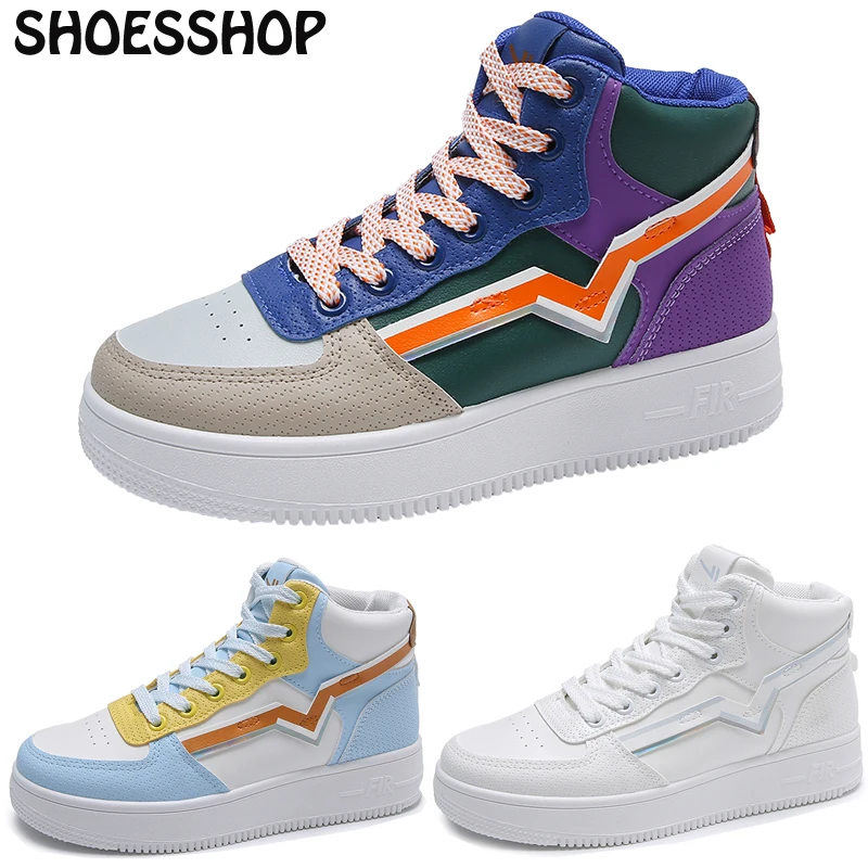 

Женские ботинки Martin с высоким берцем, спортивные женские ботинки из искусственной кожи, Студенческая обувь для бега, Теплые повседневные же...