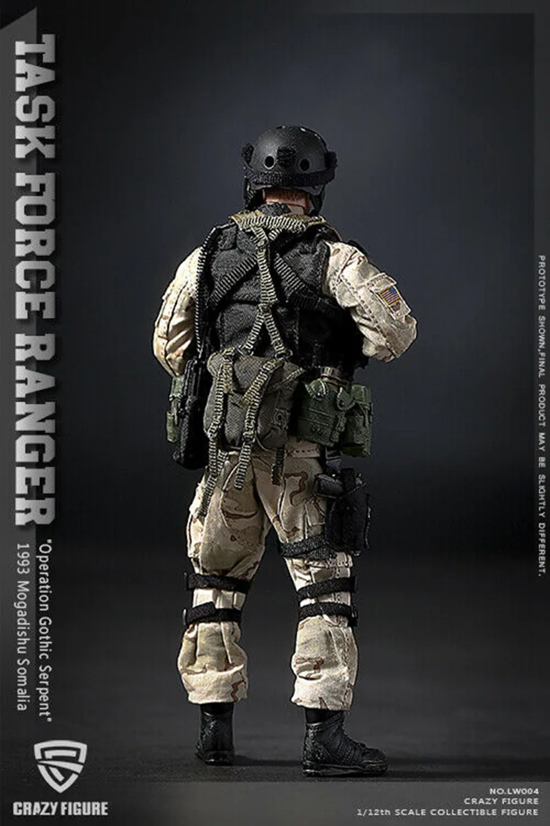 Crazy Рисунок 1/12th LW004 за каждый войны является истина целевой Ranger 1993 Сомали Стрелец рисунок полный набор Рисунок
