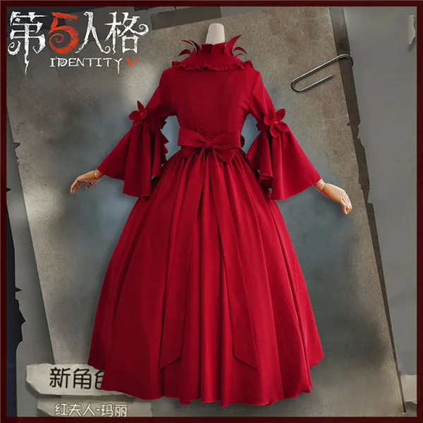 

Identity V Cospaly Costume Regulators Lady Mary Red Dress halloween party costume for women