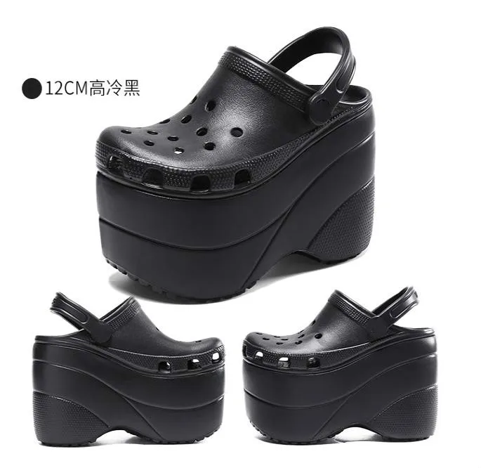 Новая версия лета 2019 года на толстой танкетке и нескользящем каблуке | Обувь