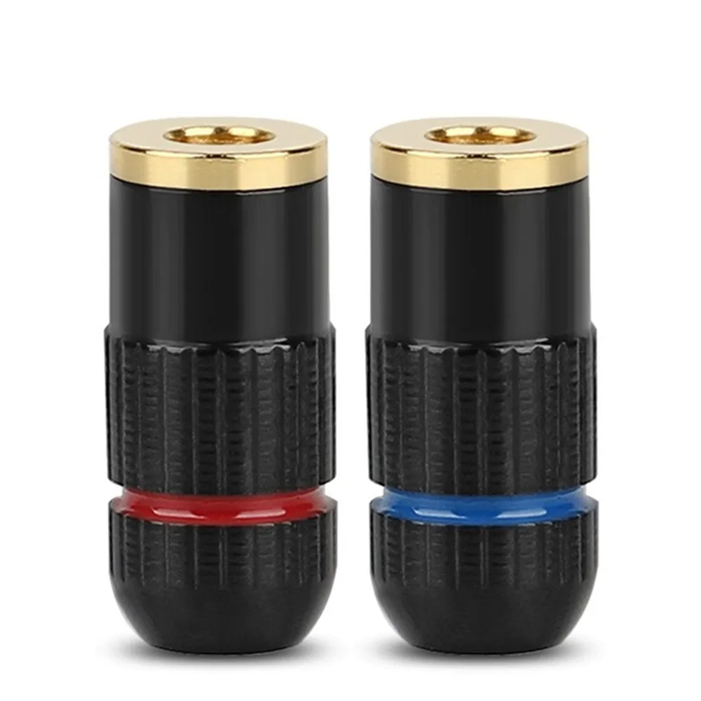 2 пары для MMCX женские наушники контактный разъем для UE900 SE535 SE215 W10 W20 W30 HiFi наушники припоя провода разъем бериллиевой меди - Цвет: Black
