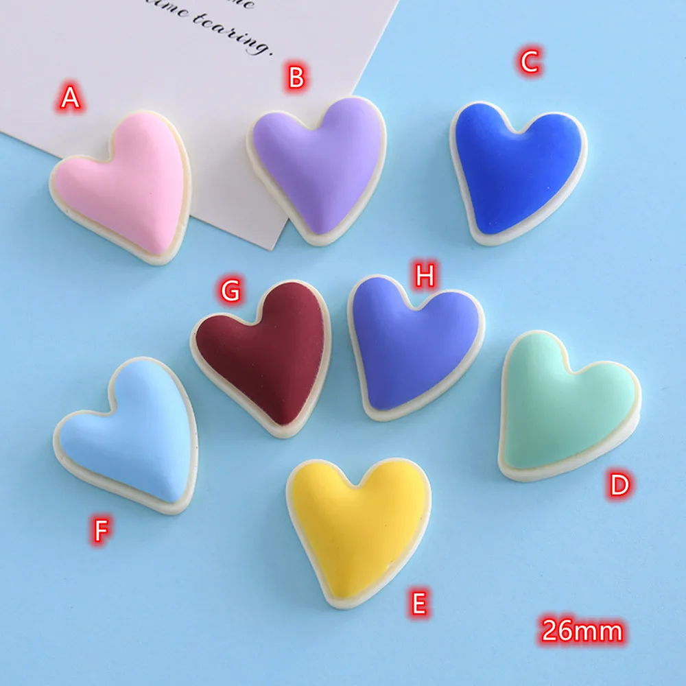

Resin Hearts Cabochon Flatback 20pcs Colorful Flat Back Resin Cabochons Scrapbooking DIY Jewelry Craft Decoration Accessories