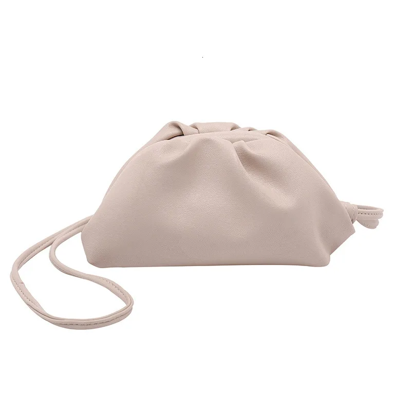 creamy-white BXX Sac/ модные осенне-зимние роскошные женские сумки дизайнерские плиссированные мини-облако мини-кошелек для монет сумка ZE765 - Цвет: creamy-white