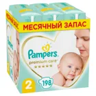 Подгузники Pampers Premium Care для новорожденных Размер 2, 4kg-8kg, 198 штук