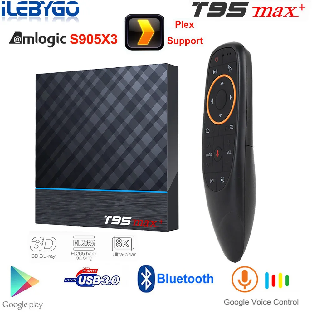 ТВ-приставка T95 MAX Plus Android 9 0 Smart TV Box 4 Гб 64 Amlogic S905X3 Bluetooth4.0 телеприставка 2 4G &amp 5G WiFi
