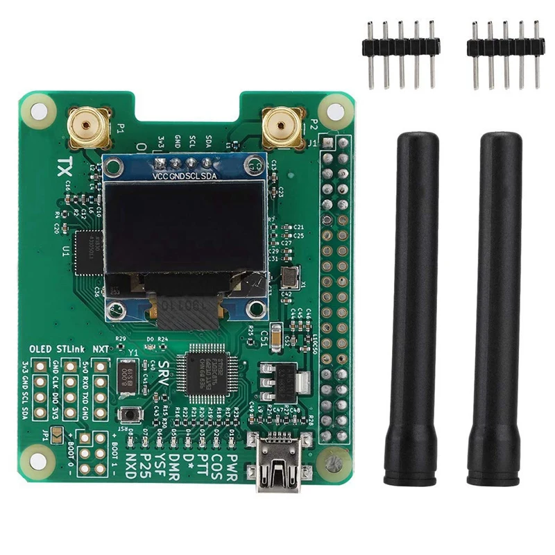 

Hotspot Module 2019 V1.3 for MMDVM HS Dual Hat Duplex Hotspot Module+OLED+Antenna Support for P25/SMA Antenna Connector