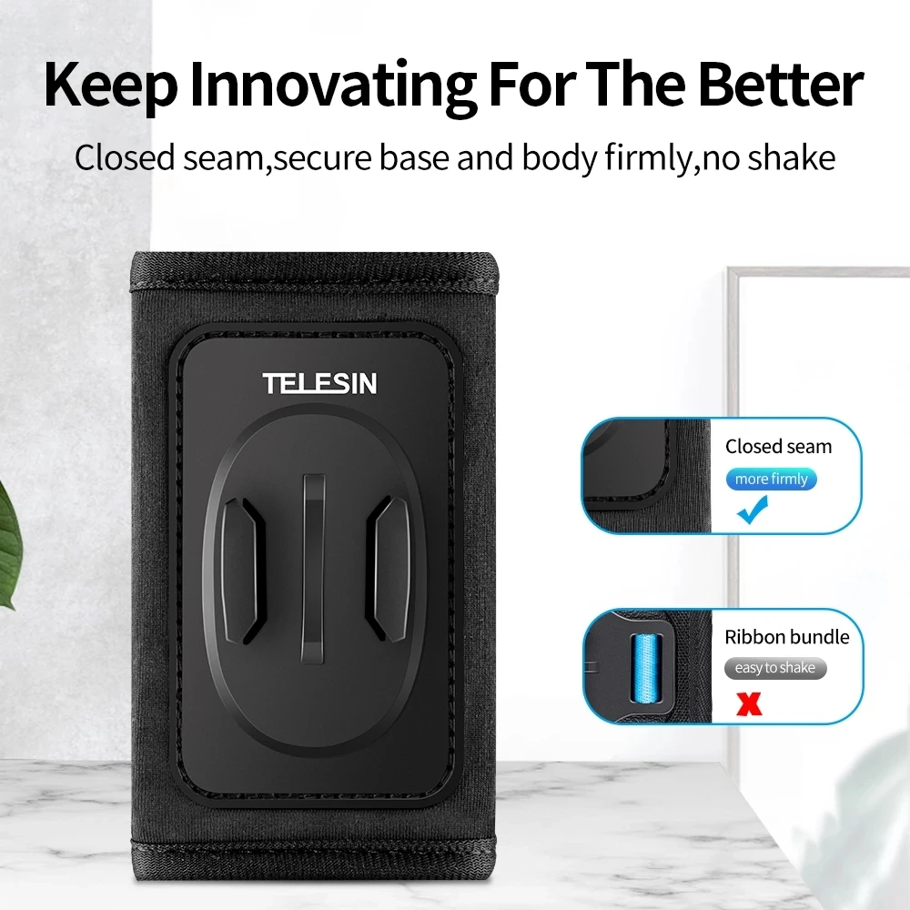 telesin backpack shoulder strap bracket mount for gopro hero 9 8 7 6 5 4 3 for sjcam insta360 dji osmo action camera accessories free global shipping