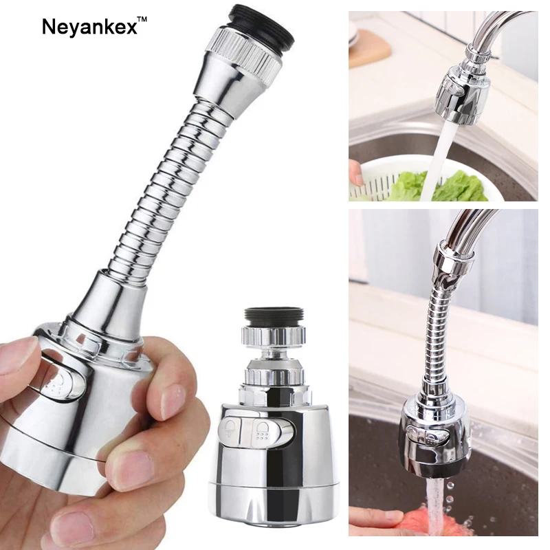 Вращающийся на 360 градусов кухонный кран из нержавеющей стали насадка для душа