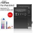 Аккумулятор для планшета PINZHENG 7340 мАч для iPad 6Air 2 A1547 A1566 A1567, Сменный аккумулятор для планшета iPad 6 Air2, батареи + Инструменты