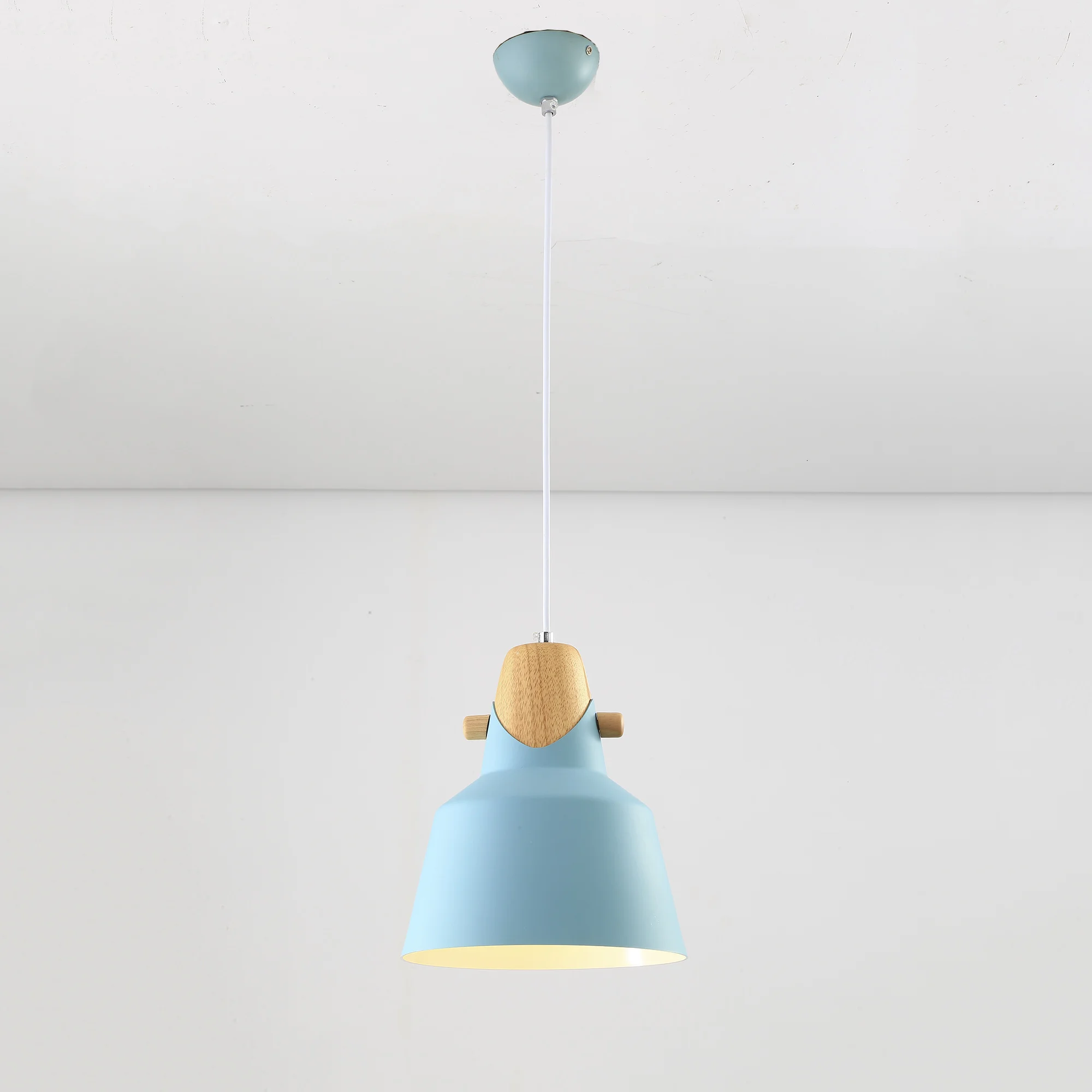 Металлическая Потолочная люстра цвета синего океана Подвесная лампа в Корейском