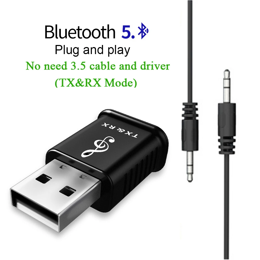 Новинка USB Bluetooth 5 0 передатчик и приемник 3 мм Hi Fi стерео AUX 4 в 1 bluetooth адаптер