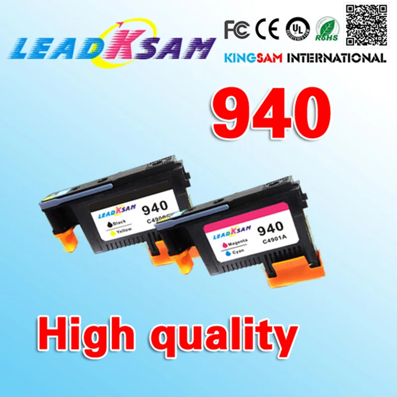2x LeadKsam печатающая головка совместима с hp940 C4900A C4901A для 940 officejet pro 8000 8500 8500A plus