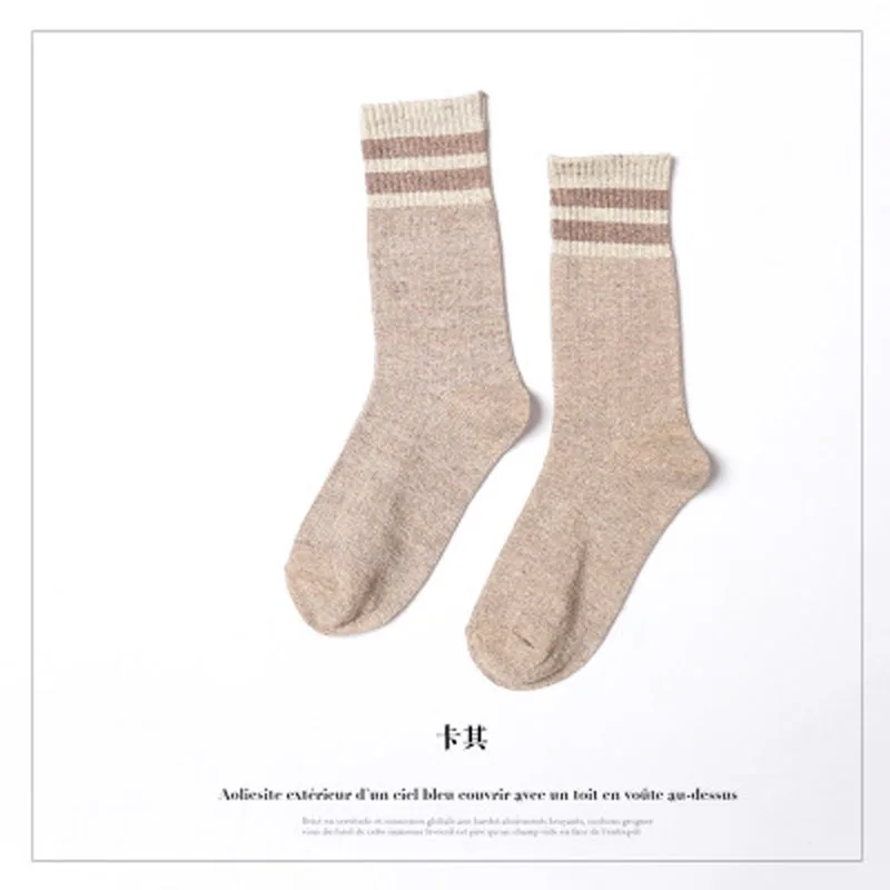 2019 Забавные милые хлопковые свободные полосатые носки в японском стиле ретро для