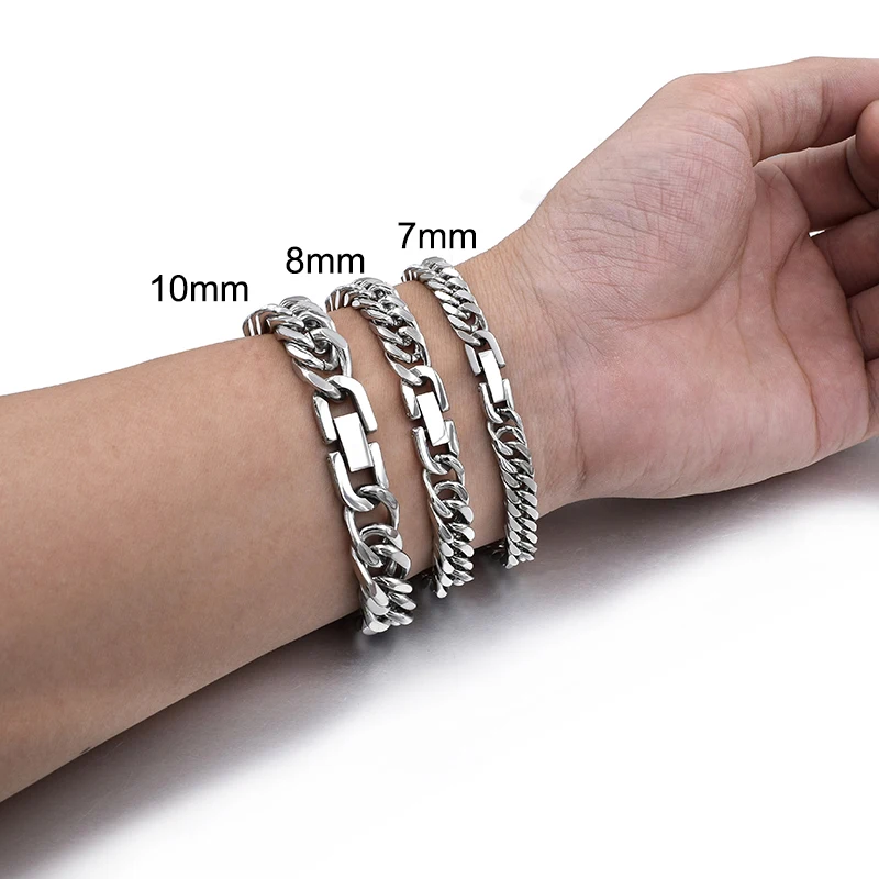 Ювелирные изделия из нержавеющей стали ручная цепочка мужские браслеты с