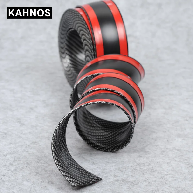 Автомобильный Стайлинг протектор порога из углеродного волокна молдинговая