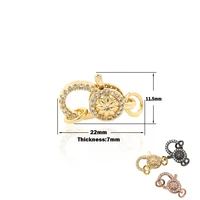 pendant charm brass zircon lobster buckle diy copper joint jewelry bracelet necklace handmade accessories