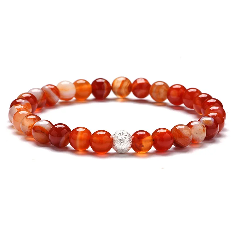 

2021 New Natural Striped Stone Bracelet Disc Beads Men And Women Hot Selling Bracelet S925 Fashion Jewelry Bijoux