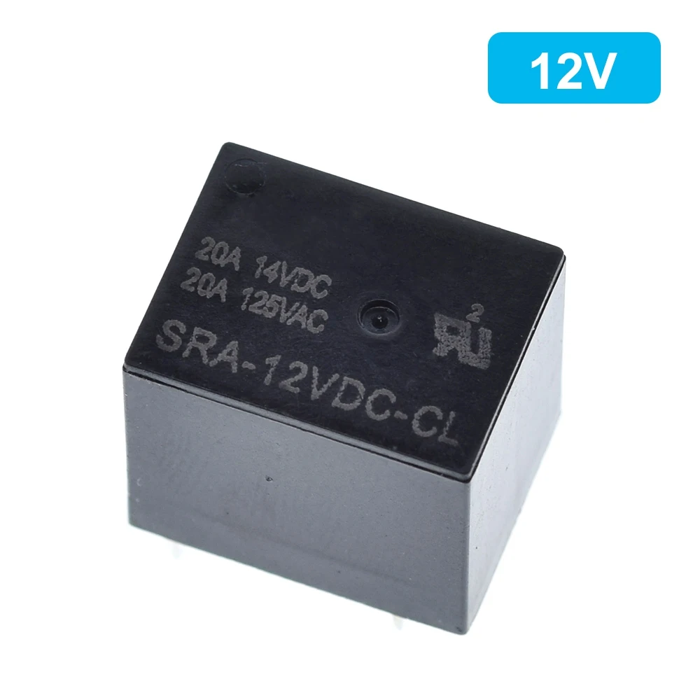 10 шт. 5 В 12 24 постоянного тока 20A DC Мощность реле SRA 05VDC CL 12VDC 24VDC 5Pin PCB Тип в наличии