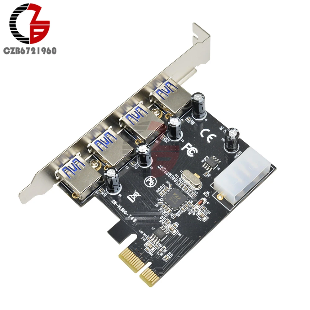 4 порта USB 3 0 PCIE карты ПК компьютерный контроллер концентратор PCIe адаптер |