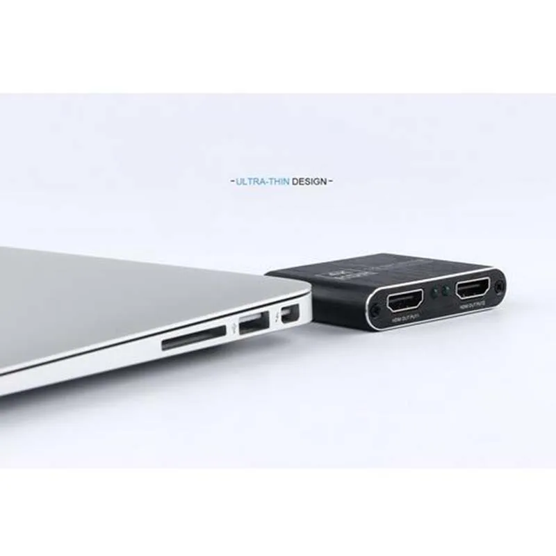 Разветвитель с разными экранами 4K HD MI 1 вход 2 выхода металл переключатель 1X2 хаб