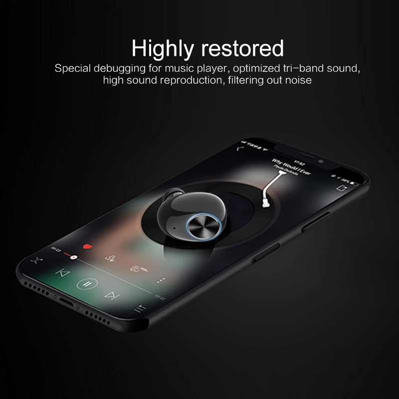 

V6 Tws Wireless Bluetooth Earphone Sports Headphone Handsfree Control Noise Canceling Earbuds Stereo Headset With Charging Box