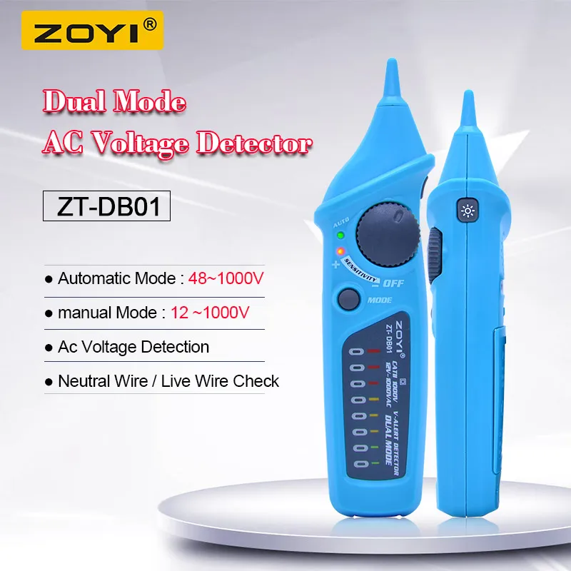 Детектор напряжения переменного тока ZOYI ручка тестер 12 1000 В/48 В нейтрального