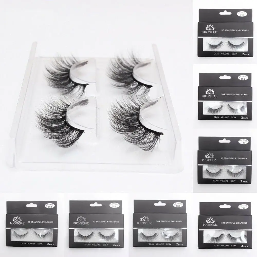 2 пары искусственных норковых ресниц натуральные длинные мягкие искусственные