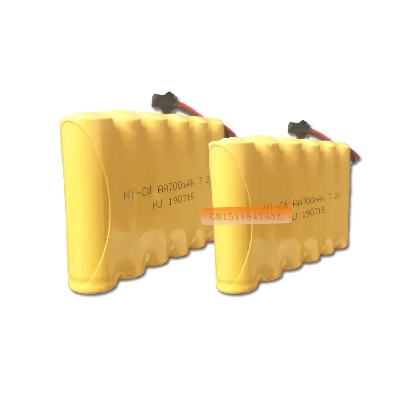10 шт. 7 2 v батарея 700mah ni cd aa гидридных и никель кадмиевых типов аккумуляторов