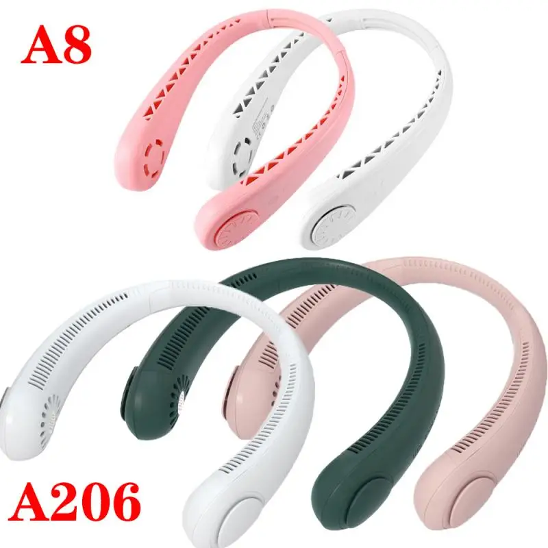 

Portable Mini Bladeless Fan Neck Fans 1600mAh USB Rechargeable Fan Wingless Design Mute Sports Fans For Home Outdoor Traveling