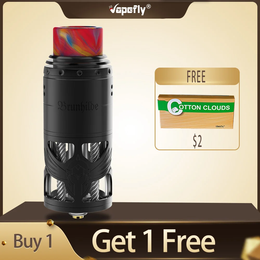 Бесплатный подарок Vapefly брунхильд Топ наматыватель RTA Tank 8 мл/2 мл W окружающий верхний воздушный поток двойной катушкой построить палубе электронная сигарета Vape atomier