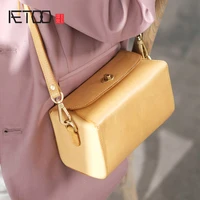 aetoo rgenuine leather tofu bag female leather temperament small square bag fashionable leather messenger bag