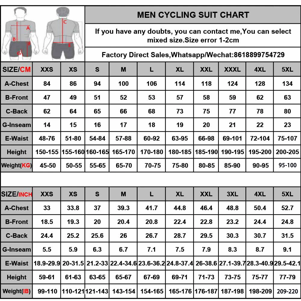 

Men Cycling Jersey Set Summer Suit Racing Bicycle Set Breathable Mountain Maillot Ciclismo Bike Clothes Kit Sportwears Culotte