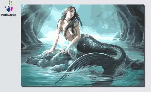 Краска по номеру художественная живопись номерам аниме Русалка | Дом и сад