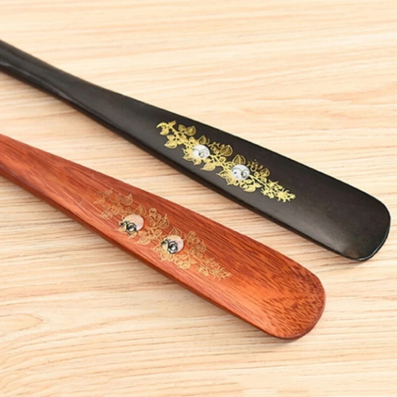 55 см Профессиональный ультра длинный рожок для обуви из красного дерева