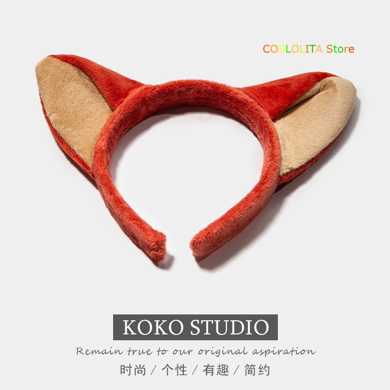 

Handwork Cartoon Fox Ear Sweet Hair Hoop Net Red Young Girl Headband Headdress Wash Soft Sister Your Face Kawaii Student Girls