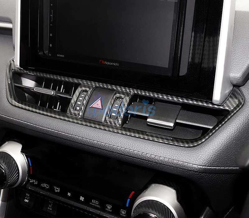 Для Toyota RAV4 XA50 2019 углеродное волокно цветной интерьер Центральная панель