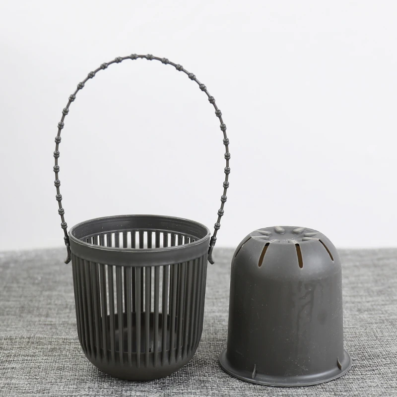 Пластмассовое растение из смолы цветочный горшок двухслойный вертикальный