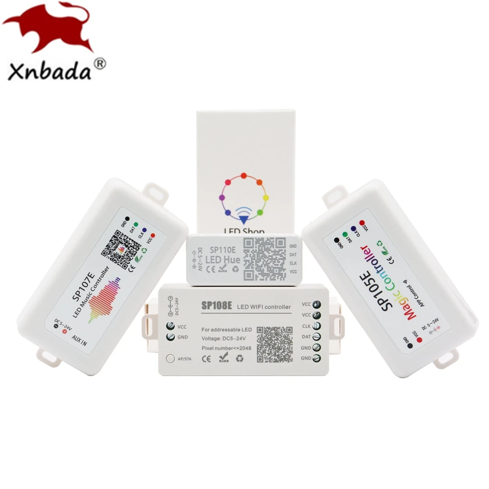 Контроллер для светодиодных пикселей SP105E SP107E SP108E SP110E SP501E WS2811 WS2812B Bluetooth Wi-Fi